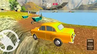 Taxi Simulator offroad - yellow taxi old version driving simulator 2022 - mountain offroad #gameplay