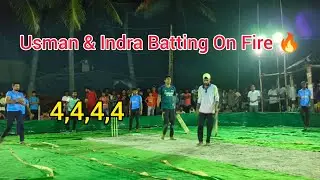 Usman & Indra, Sajan, Batting On Fire 🔥 High Voltage Match 💥 (4,4,4,4)
