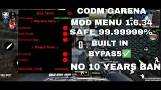 CODM GARENA MOD MENU 1.6.34 V1 l WALLHACK l AIMBOT | NO RECOIL | AND MANY MORE