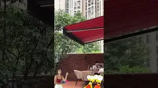 Amazing Retractable LED Awning With Drop Down Shade &ndash; Block Sun Glare Instantly!