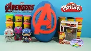 AVENGERS AGE OF ULTRON Giant Play Doh Surprise Egg MARVEL - Surprise Egg and Toy Collector SETC