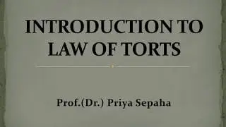Introduction to Torts
