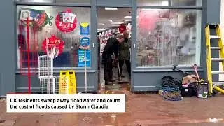 UK businesses count the cost of floods caused by Storm Claudia | REUTERS