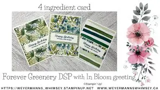 4 Ingredient Cards featuring Forever Greenery DSP