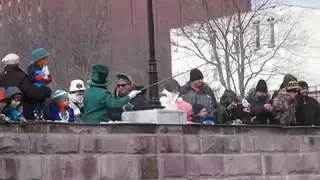 Chadakoin River Green For St. Patrick's Day Weekend