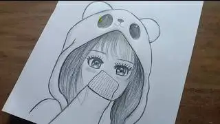 Drawing a Girl with a Panda Hoodie + Novel আমৃত্যু ভালোবাসি তোকে | Writer Salma Chowdhury | Part-26