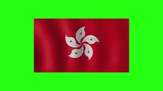 🇭🇰 Hong Kong Flag Animation | Green Screen | No Copyright 🎬
