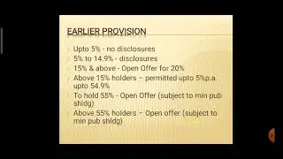 The SEBI substantial acquisition of shares and takeover