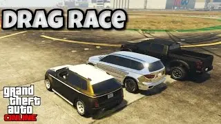 GTA 5 Drag Race - Vapid Contender vs Huntley S vs XLS (Armored) (Cunning Stunts DLC)