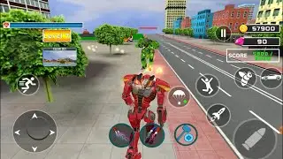Transforming Robot Game with Flying Bat Robot in Lion Robot Car Games