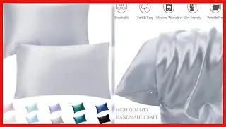 Great product -  HandSun Silky Satin Pillowcase for Hair and Skin, 2 Pack Luxurious Satin Grey Pillo