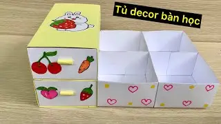 (265) Cách làm tủ decor bàn học bằng giấy | Sáng Tạo Thủ Công