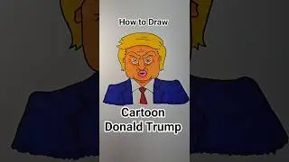 how to draw cartoon Donald Trump
