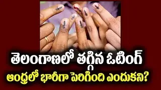 తెలంగాణలో తగ్గిన ఓటింగ్, ఆంధ్రలో భారీగా పెరిగింది ఎందుకని? Contrast In AP, TS Voting Percentages?||