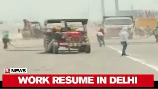 Delhi: Road Construction Work Resumes Along NH-24 After Lockdown Relaxation