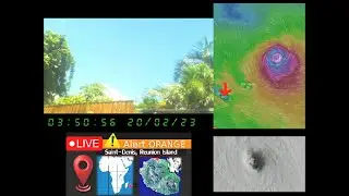 Live 02 - Cyclone Ouragan Hurricane Freddy - Saint-Denis - Reunion Island - LIVE TRACKER
