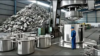 Inside the Modern Coocking Pots Factory: How Scrap Aluminum Becomes Giant Cooking Pots Full Process