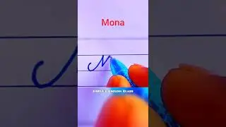 How to write the Name MONA in cursive || Calligraphy writing || Hand Writing