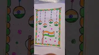 Beautiful  Republic Day Card  || Easy Tricolour craft National Flag|| #viral #youtubeshorts  #shorts