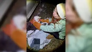 Wildlife rehabilitation experts free bird trapped in abandoned vehicle near Ocheyedan, IA