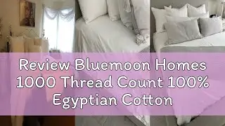 Review Bluemoon Homes 1000 Thread Count 100% Egyptian Cotton Duvet Cover Queen Size Cotton White Lon