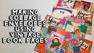 Simple Collaged Envelopes From Vintage Book Pages - Easy Junk Journal Tutorial
