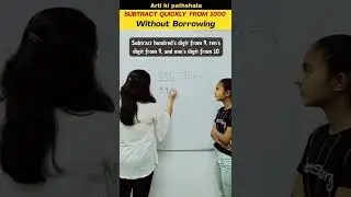 Subtract Mentally from 1000 in 2 sec.😱 #Maths Tricks for Fast Calculation #Subtraction #shortsfeed
