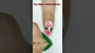 Colourful Candy Dry Water Marble Nail 💅 Art | Nail Art Tutorials #shorts