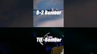 B-2 Bomber VS TIE Bomber #starwars #military #bombers #shorts