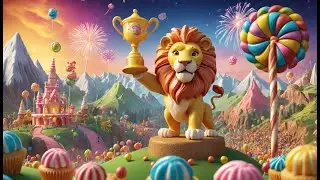 Lucky Lion and the Toy Train Ride | Fun Animal Song for Kids | Whimsical Train Adventure Rhyme