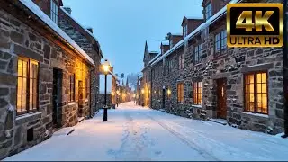 CALM, RELAXING 4K WINTER SNOWFALL for 20 MINUTES (ASMR)