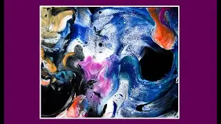 #7758 Fabulous Expressionist Spatula Swipe Using Meeden Fluid Acrylic Pouring Art  2.07.2021