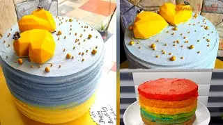 Customized 🌈 Rainbow Tall Cake Recipe||1 1/2 kg Rainbow Cake Recipe Malayalam||Sanus World||