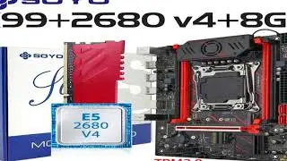 #Gaming Motherboard Set SOYO X99 C612chip with Intel Xeon E5 2680 V4 CPU DDR4 8G*1 2133MHz RAM Comp