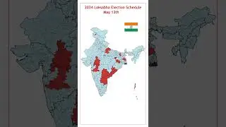 India | Lok Sabha 2024 Election Schedule | Map Visualization | #shorts
