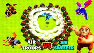 Can Air Troops Survive Against Air Sweeper Circle Formation Base? - Clash Of Clans
