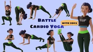 Zoey Battle Cardio Yoga | Fast-Paced K-pop Hunter Flow | Full Body Fat-Burning Workout