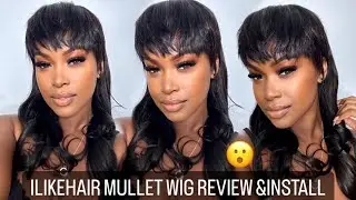MULLET WIG INSTALL AND REVIEW | ILIKEHAIR | NO GLUE!!