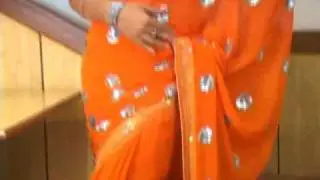 Orange Faux Georgette Saree with Blouse