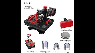 FREESUB Upgrade combo heat press machine p8100 ,this machine from 5 in 1 to 12 in 1 are available
