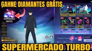 SUPERMERCADO TURBO FREE FIRE-GANHE DIAMANTES GR&Aacute;TIS-CONJUNTO MEGUMI FUSHIGURO-FF E JUJUTSU KAISEN!!