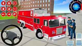 City Fire Truck  Rescue Simulator - 911 US Emergency Fire Truck Driving 3D : Android Gameplay