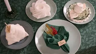 4 elegant napkin folding techniques - DIY by S&oslash;strene Grene