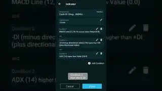 Setting an alert- Sell Strategy (MACD & ADX)