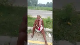 A senior citizen from sonapada janakpur brushing teeth with stick