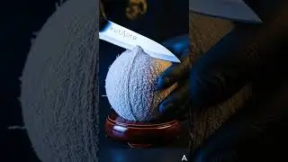 ❄️🔪 ASMR Ice Crystal Coconut &mdash; The Sound Is Unreal 🔪