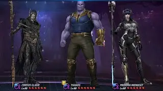 Building Thanos, Proxima Midnight and Corvus with Infinity War uniforms! - Marvel Future Fight