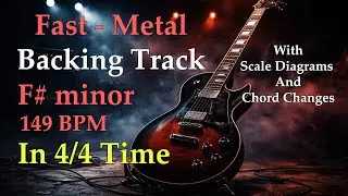 Fast Metal Guitar Backing Track in F# Minor &ndash; 149 BPM | Aggressive Shred & Solo Jam