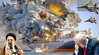 Irani Fighter jets , Drones Made a Huge Destruction Of Israeli Army Weapon Supply convoy in GTA-V