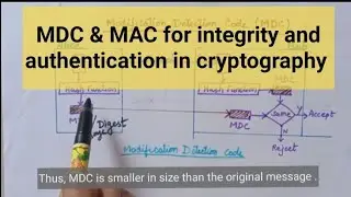 MDC & MAC for integrity and authentication in cryptography
